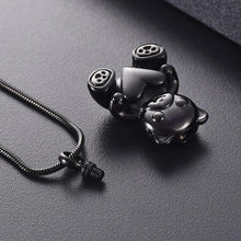 Load image into Gallery viewer, Cute Teddy Bear With Heart Cremation Urn Necklace