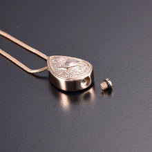 Load image into Gallery viewer, Dove Peace Teardrop Cremation Urn Necklace
