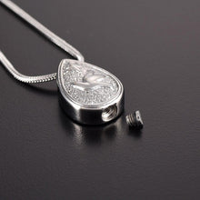Load image into Gallery viewer, Dove Peace Teardrop Cremation Urn Necklace