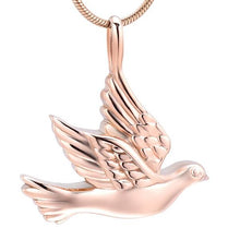 Load image into Gallery viewer, Dove Shaped Cremation Urn Necklace
