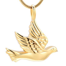 Load image into Gallery viewer, Dove Shaped Cremation Urn Necklace