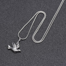 Load image into Gallery viewer, Dove Shaped Cremation Urn Necklace