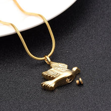 Load image into Gallery viewer, Dove Shaped Cremation Urn Necklace