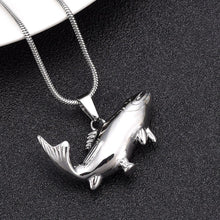 Load image into Gallery viewer, Fish Shaped Cremation Urn Necklace