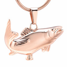 Load image into Gallery viewer, Fish Shaped Cremation Urn Necklace
