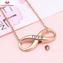 Load image into Gallery viewer, Forever Love Infinity Shaped Cremation Urn Necklace