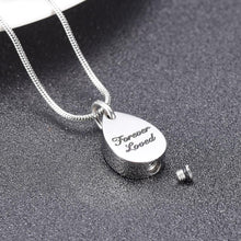 Load image into Gallery viewer, &quot;Forever Loved&quot; Teardrop Cremation Urn Necklace