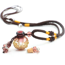 Load image into Gallery viewer, Glass Flask Shaped Cremation Urn Necklace