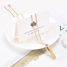 Load image into Gallery viewer, Gold Column With Rhinestone Cremation Urn Necklace