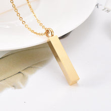 Load image into Gallery viewer, Gold Column With Rhinestone Cremation Urn Necklace