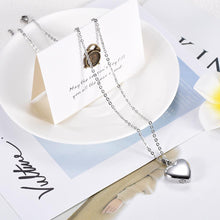 Load image into Gallery viewer, Gold/Silver Highly Polished Heart Cremation Urn Necklace