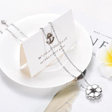 Load image into Gallery viewer, Heart Flower Cremation Urn Necklace