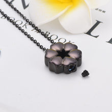 Load image into Gallery viewer, Heart Flower Cremation Urn Necklace