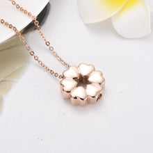 Load image into Gallery viewer, Heart Flower Cremation Urn Necklace