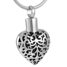 Load image into Gallery viewer, Heart Shaped Cremation Urn Necklace