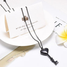Load image into Gallery viewer, Heart Shaped Key Cremation Urn Necklace