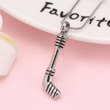 Load image into Gallery viewer, Hockey Stick Cremation Urn Necklace