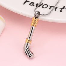 Load image into Gallery viewer, Hockey Stick Cremation Urn Necklace