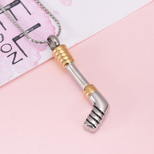 Load image into Gallery viewer, Hockey Stick Cremation Urn Necklace