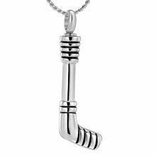 Load image into Gallery viewer, Hockey Stick Cremation Urn Necklace