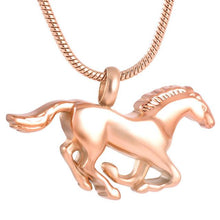Load image into Gallery viewer, Horse Shaped Cremation Urn Necklace