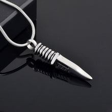 Load image into Gallery viewer, Knife Blade Shaped Cremation Urn Necklace