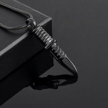 Load image into Gallery viewer, Knife Blade Shaped Cremation Urn Necklace