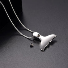 Load image into Gallery viewer, Mermaid Tail Cremation Urn Necklace