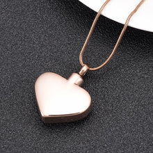 Load image into Gallery viewer, &quot;Mom, Love You Forever&quot; Heart Shaped Cremation Urn Necklace With Rhinestone