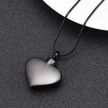Load image into Gallery viewer, &quot;Mom, Love You Forever&quot; Heart Shaped Cremation Urn Necklace With Rhinestone