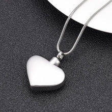 Load image into Gallery viewer, &quot;Mom, Love You Forever&quot; Heart Shaped Cremation Urn Necklace With Rhinestone