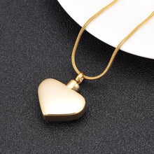 Load image into Gallery viewer, &quot;Mom, Love You Forever&quot; Heart Shaped Cremation Urn Necklace With Rhinestone