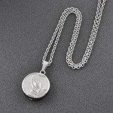 Load image into Gallery viewer, Praying Hands Cremation Urn Necklace