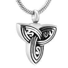 Load image into Gallery viewer, Silver Celtic Knot Cremation Urn Necklace