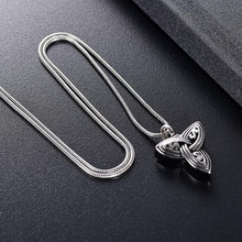 Load image into Gallery viewer, Silver Celtic Knot Cremation Urn Necklace