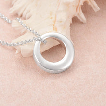 Load image into Gallery viewer, Silver Circle Cremation Urn Necklace