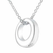 Load image into Gallery viewer, Silver Circle Cremation Urn Necklace