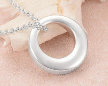 Load image into Gallery viewer, Silver Circle Cremation Urn Necklace