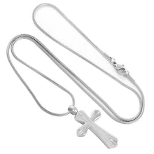 Load image into Gallery viewer, Silver Cross Cremation Urn Necklace