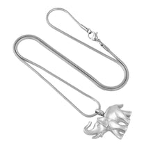 Load image into Gallery viewer, Silver Elephant Cremation Urn Necklace