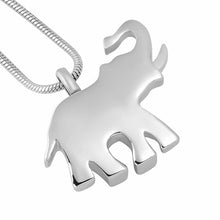 Load image into Gallery viewer, Silver Elephant Cremation Urn Necklace