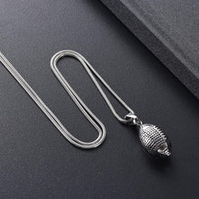 Load image into Gallery viewer, Silver Football Cremation Urn Necklace