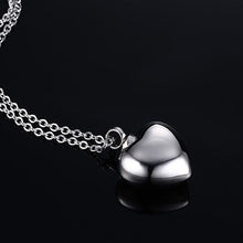 Load image into Gallery viewer, Silver Heart Cremation Necklace Pendant