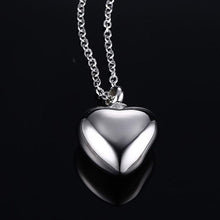 Load image into Gallery viewer, Silver Heart Cremation Necklace Pendant