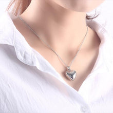 Load image into Gallery viewer, Silver Heart Cremation Necklace Pendant