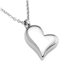 Load image into Gallery viewer, Silver Heart Cremation Urn Necklace