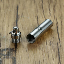 Load image into Gallery viewer, Silver Vial Pet Paw Cremation Necklace
