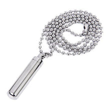 Load image into Gallery viewer, Simple Cylinder Shaped Cremation Urn Necklace