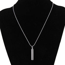 Load image into Gallery viewer, Simple Cylinder Shaped Cremation Urn Necklace