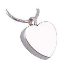 Load image into Gallery viewer, Simple Heart Shaped Cremation Urn Necklace